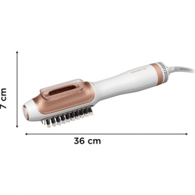 Фен-щітка Rowenta Reverso Dry&Brush 2в1, 1200Вт, 3 режими, іоніз-я, хол. обдув, насадок-2, кераміка, біло-золотистий-12-зображення