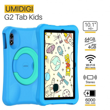 Планшет UMIDIGI G2 Tab Kids (MT11) 10.1" 4ГБ, 64ГБ, 6000мА·год, Android, синій-1-зображення