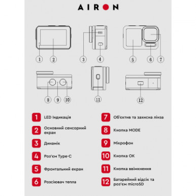 Екшн-камера AirOn ProCam X (4822356754478)-14-зображення