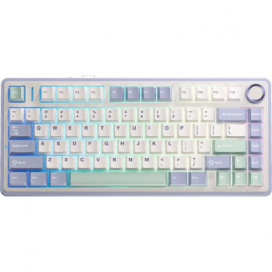 Клавіатура Aula F75 Gasket Greywood V3 switch Hot-Swap PBT Wireless/Bluetooth/USB White (6948391208640)-7-зображення
