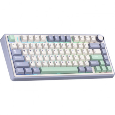 Клавіатура Aula F75 Gasket Greywood V3 switch Hot-Swap PBT Wireless/Bluetooth/USB White (6948391208640)-8-зображення
