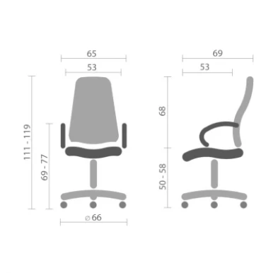 Офісне крісло Аклас Селін ANF Бежевий (1705B-2 Beige) (00146343)-15-зображення