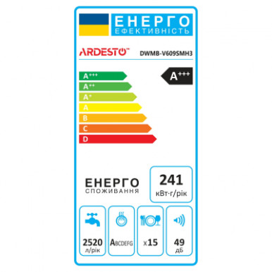 Посудомийна машина Ardesto DWMB-V609SMH3-4-зображення
