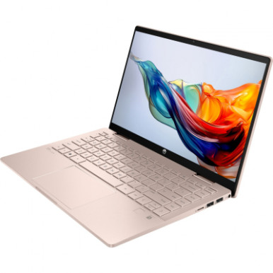 Ноутбук HP Pavilion x360 14-ek2000ua 14" FHD IPS Touch, Intel 7-150U, 16GB, F1024GB, UMA, DOS, рожеве золото-10-зображення