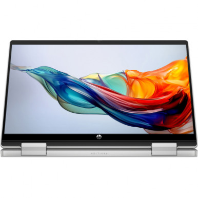 Ноутбук HP Pavilion x360 14-ek2002ua 14" FHD IPS Touch, Intel 7-150U, 16GB, F1024GB, UMA, DOS, сріблястий-13-зображення