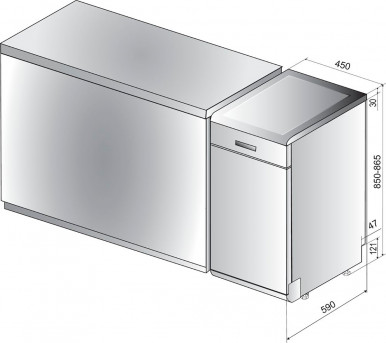 Посудомийна машина Whirlpool WSFO3O23PF-21-изображение