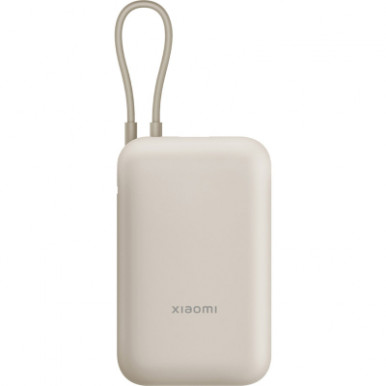 Батарея універсальна Xiaomi 10000mAh 22.5W, Integrated Cable, beige (BHR9072GL)-9-зображення