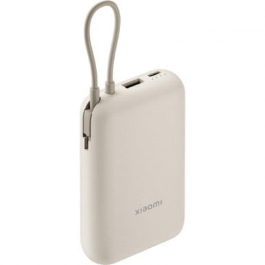 Батарея універсальна Xiaomi 10000mAh 22.5W, Integrated Cable, beige (BHR9072GL)-10-зображення