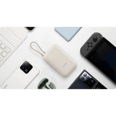 Батарея універсальна Xiaomi 10000mAh 22.5W, Integrated Cable, beige (BHR9072GL)-16-зображення