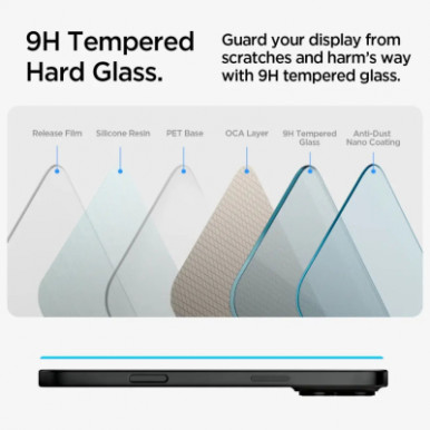 Скло захисне Spigen iPhone 16/15 Glas tR SLIM HD (1 Pack) (AGL06910)-9-зображення