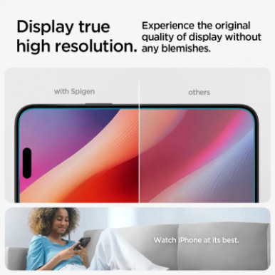 Скло захисне Spigen iPhone 16/15 Glas tR SLIM HD (1 Pack) (AGL06910)-10-зображення