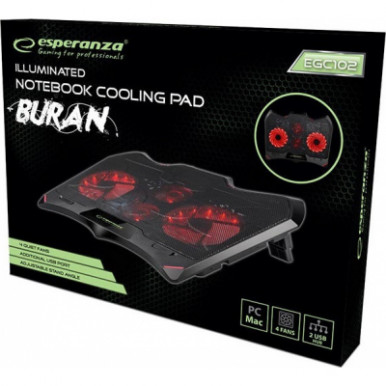 Підставка до ноутбука Esperanza Gaming Notebook Cooling Pad BURAN (EGC102)-7-зображення