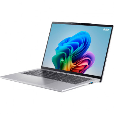 Ноутбук Acer Swift 14 AI SF14-61T 14" WUXGA IPS, AMD R9-365, 16GB, F512GB, UMA, Win11, сріблястий-12-зображення