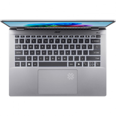 Ноутбук Acer Swift 14 AI SF14-61T 14" WUXGA IPS, AMD R9-365, 16GB, F512GB, UMA, Win11, сріблястий-13-зображення