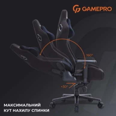Крісло ігрове GamePro GC900B Size XL Fabric Black (GC900B)-22-зображення