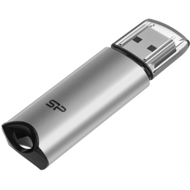 USB флеш накопитель Silicon Power 64 GB Silicon M02 Aluminum Silver USB 3.2 (SP064GBUF3M02V1S)-3-изображение