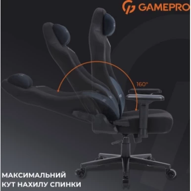 Крісло ігрове GamePro FGC750B Size L Fabric Black (FGC750B)-13-зображення