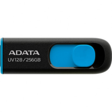 USB флеш накопитель ADATA 256GB UV128 Black/Blue USB 3.2 (AUV128-256G-RBE)-4-изображение