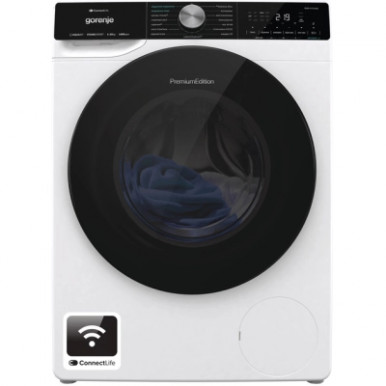 Пральна машина Gorenje фронтальна, 10кг, 1400, A+++, 60см, дисплей, інвертор, пара, Wi-Fi, підсвітка барабану, білий-13-зображення