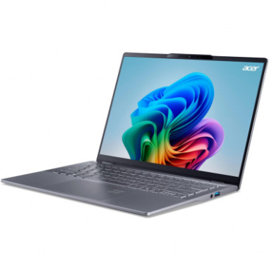 Ноутбук Acer Swift 14 AI SF14-51 14" WUXGA OLED, Intel U7-258V, 32GB, F1TB, UMA, Win11, сірий-10-зображення
