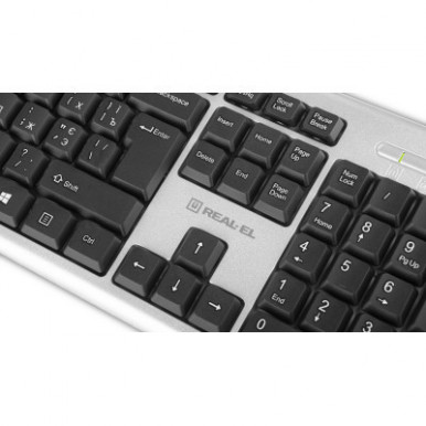 Клавіатура REAL-EL 507 Standard USB Silver-12-зображення