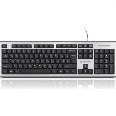 Клавіатура REAL-EL 507 Standard USB Silver-14-зображення
