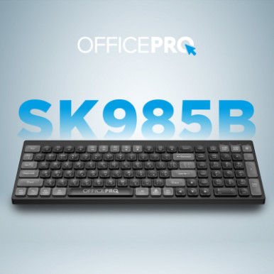 Клавіатура OfficePro SK985B Wireless/Bluetooth Black (SK985B)-21-зображення