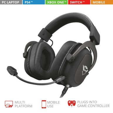 Гарнитура Trust GXT 414 Zamak Premium Multiplatform 3.5mm BLACK-14-изображение