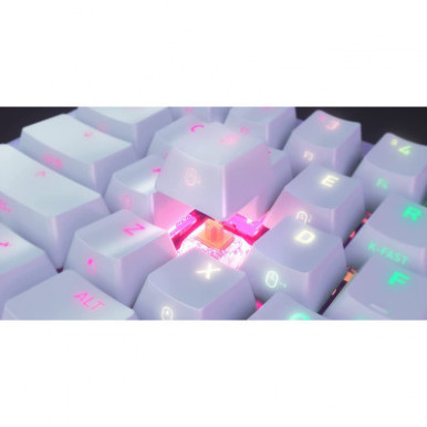 Клавіатура Xtrfy K5 68 keys Kailh Red Hot-swap RGB UA White (K5-RGB-CPT-TPWHITE-R-UKR)-13-зображення