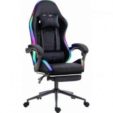 Кресло игровое GT Racer X-2325 Fabric Black LED (X-2325 Fabric Black L)-12-изображение