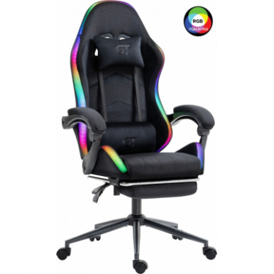 Кресло игровое GT Racer X-2325 Fabric Black LED (X-2325 Fabric Black L)-16-изображение