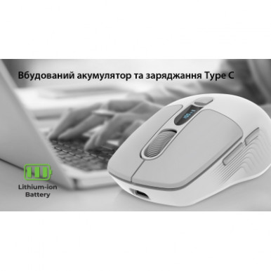 Мишка REAL-EL RM-480W Wireless/Bluetooth White (EL123200050)-13-зображення