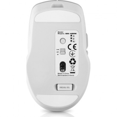 Мишка REAL-EL RM-480W Wireless/Bluetooth White (EL123200050)-20-зображення