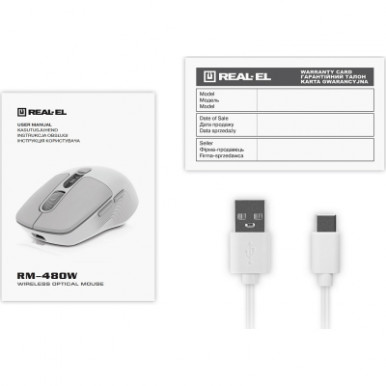 Мишка REAL-EL RM-480W Wireless/Bluetooth White (EL123200050)-21-зображення