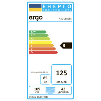Телевізор ERGO 43GUS8555-82-зображення