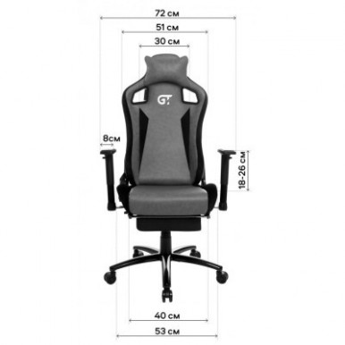 Крісло ігрове GT Racer X-5108 Black-14-зображення