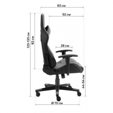Кресло игровое GT Racer X-2316 Gray/Gray (X-2316 Fabric Gray/Gray)-11-изображение