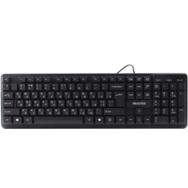Клавіатура офісна KBM-U01-UA, USB, Укр/Рус, пластик, чорна-3-зображення