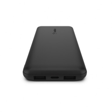 Батарея універсальна Belkin 10000mAh, USB-C, 2*USB-A, 3A max, 6" USB-A to USB-C cable, Black (BPB011btBK)-5-зображення