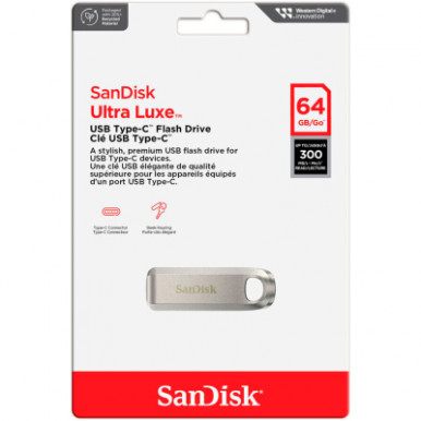 USB флеш накопитель SanDisk 64GB Ultra Luxe Type-C USB 3.2 (SDCZ75-064G-G46)-9-изображение