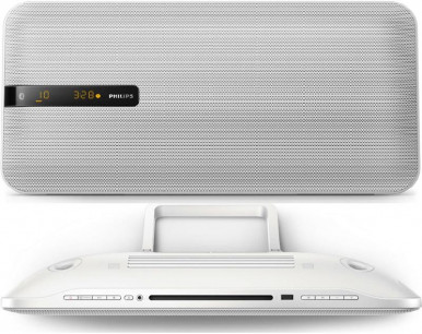 Акустическая система Philips BTM2660 FM, 20W, MP3-CD, USB, Wireless, White-4-изображение