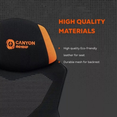 Крісло ігрове Canyon Wave MCH02 Mesh Black/Orange (CNE-MCH02)-13-зображення