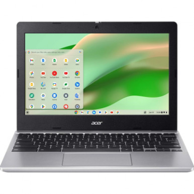 Ноутбук Acer Chromebook CB311-12H 11" IPS, Intel C N100, 4GB, F64GB, UMA, ChromeOS, сріблястий-7-зображення
