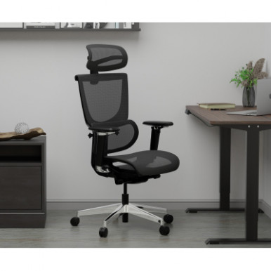 Офісне крісло Mealux S8 Air Black (HF-S8P M/B)-15-зображення
