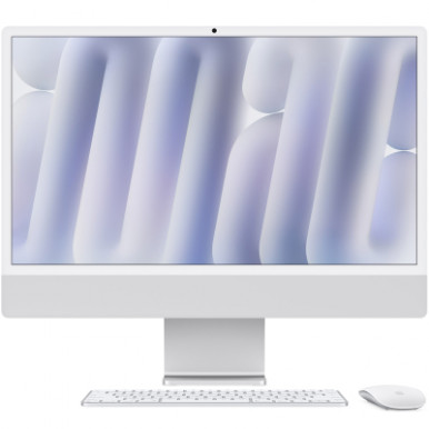 Комп'ютер Apple 24" iMac Retina 4.5K / Apple M4 (8-c/CPU, 8-c/GPU), 16, 256, Silver (MWUC3UA/A)-6-зображення