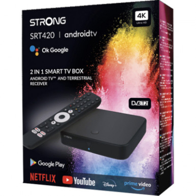 Медіаплеєр Strong SRT 420 Android TV і ефірний приймач в одному пристрої (SRT 420)-15-зображення