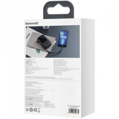 Батарея універсальна Baseus Qpow 20000mAh 20W, PD/3.0, QC/3.0, built-in lightning, black (PPQD060201)-11-зображення