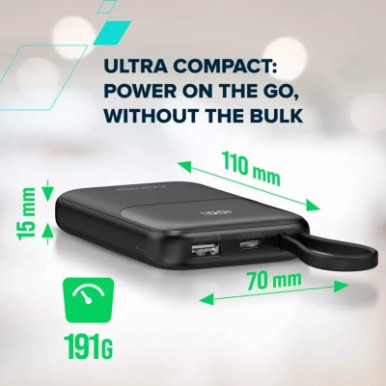 Батарея універсальна Canyon 10000mAh OnPower 101 PD/22.5W built-in cable Purple (CNS-CPB101PU)-13-зображення