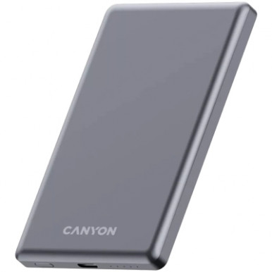 Батарея универсальная Canyon 5000mAh OnPower 505 slim Magsafe PD/20W Dark Grey (CNS-CPB505DG)-9-изображение