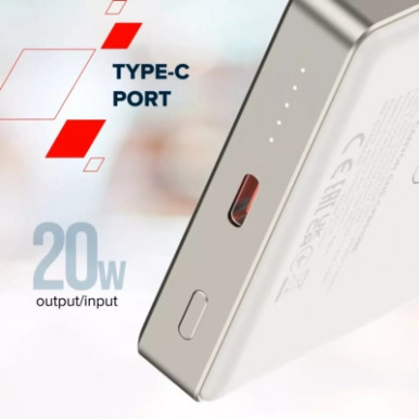Батарея універсальна Canyon 10000mAh OnPower 510 slim Magsafe PD/20W Beige (CNS-CPB510BE)-16-зображення